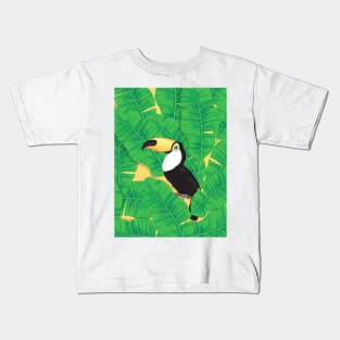 Toucan and banana leaves Kids T-Shirt